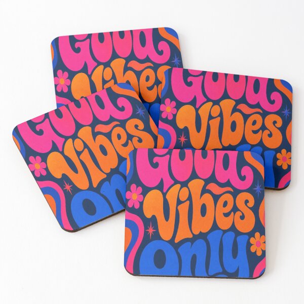 Item preview, Retro 1970s Good Vibes Only Groovy Psychedelic Typography Art designed and sold by Gameshalah's Designs Hub.