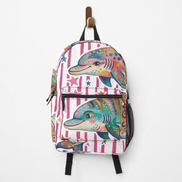 Item preview, Colorful Boho Dolphin Trio - Coastal Beach Aesthetic designed and sold by yanderedev.