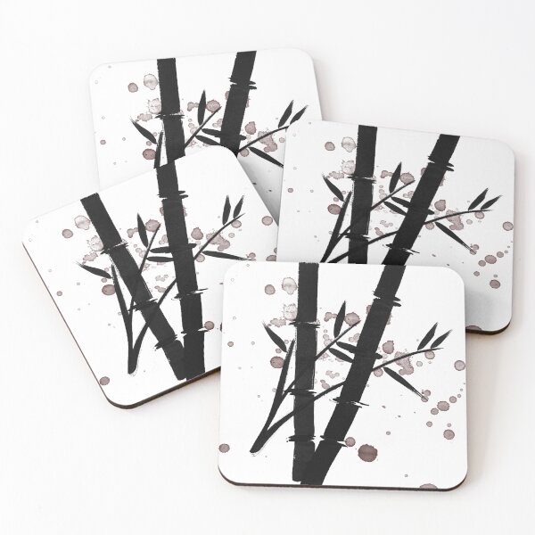 Item preview, Ink Bamboo with a Splash of Wine designed and sold by Acadianpurls.