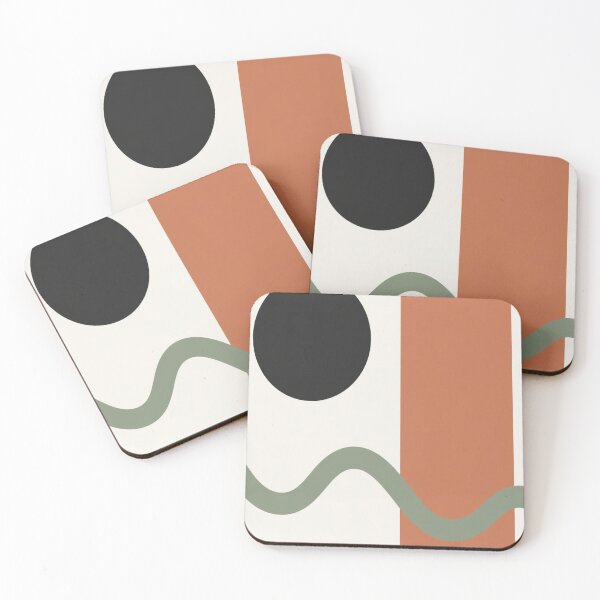 Item preview, Minimalist Scandinavian Abstract Shapes Graphic Print designed and sold by Gameshalah's Designs Hub.
