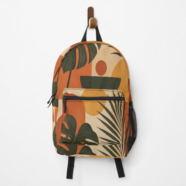 Item preview, 1970s Retro Mid-Century Abstract Botanical Monstera Print designed and sold by Gameshalah's Designs Hub.