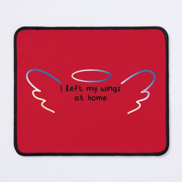Item preview, I left my wings at home funny pun designed and sold by fluffyfamcraft.