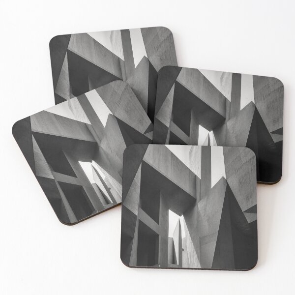 Item preview, Abstract Brutalist Architecture Geometric Shadow Play Art Print designed and sold by Gameshalah's Designs Hub.
