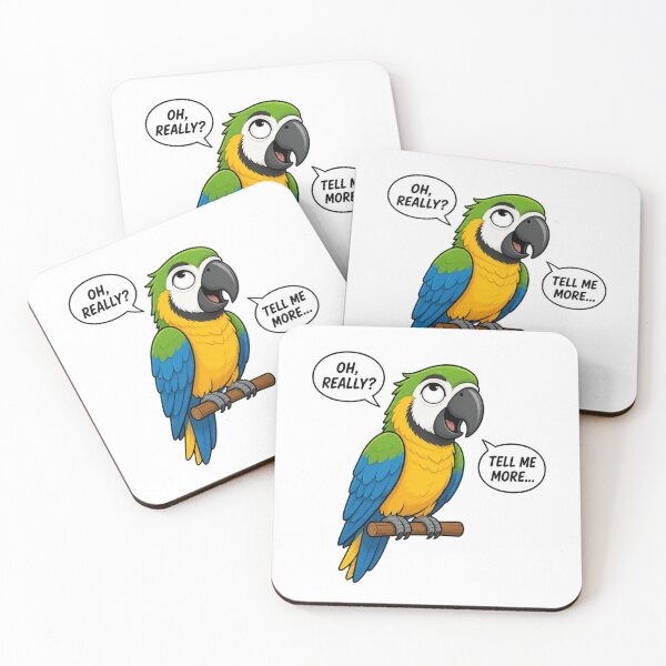 Item preview, Oh Really Tell Me More Sarcastic Parrot Funny Bird Attitude Humor T-Shirt designed and sold by redblink store.