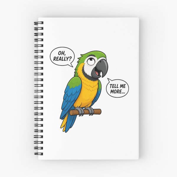 Item preview, Oh Really Tell Me More Sarcastic Parrot Funny Bird Attitude Humor T-Shirt designed and sold by redblink store.