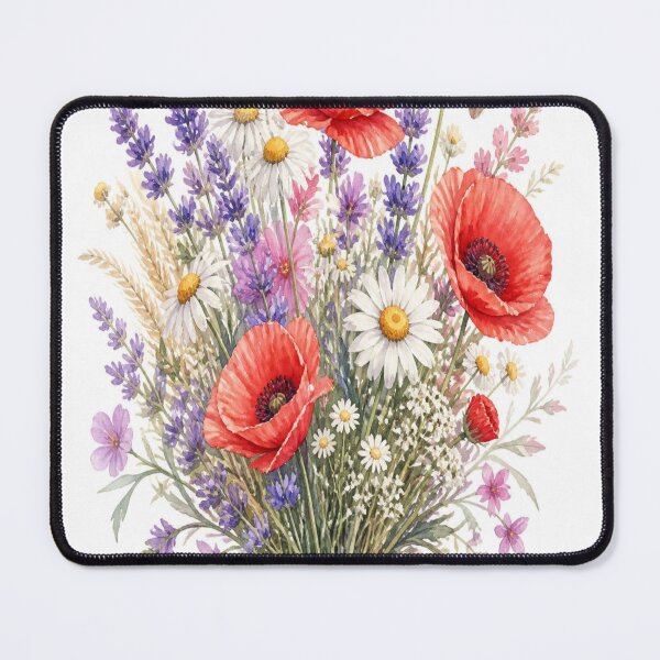 Item preview, Delicate Watercolor Wildflower Bouquet Pastel Field Poster designed and sold by Gameshalah's Designs Hub.