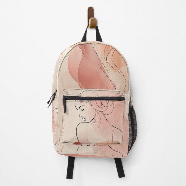 Item preview, Abstract Female Form Line Art Blush Pink Watercolor Poster designed and sold by Gameshalah's Designs Hub.