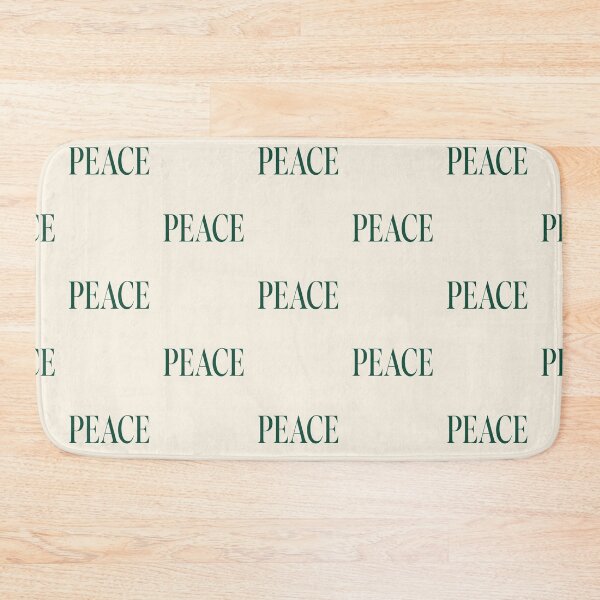 Item preview, Bold Dark Emerald Green PEACE Minimalist Serif Typography Art designed and sold by Gameshalah's Designs Hub.