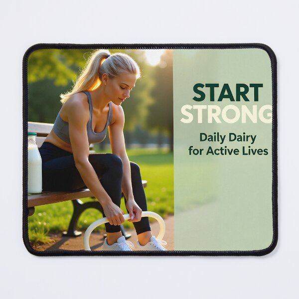 Item preview, Start Strong Morning Fitness Poster: Fluid Milk Routine Routine Canvas designed and sold by Creative-RE.