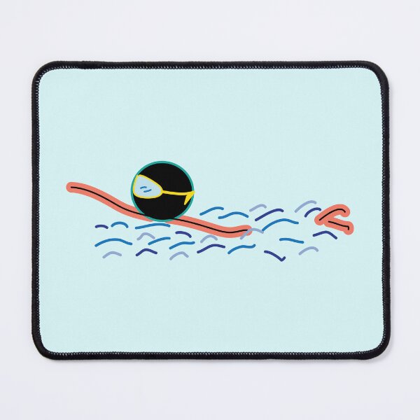 Item preview, Swimming stickman designed and sold by fluffyfamcraft.