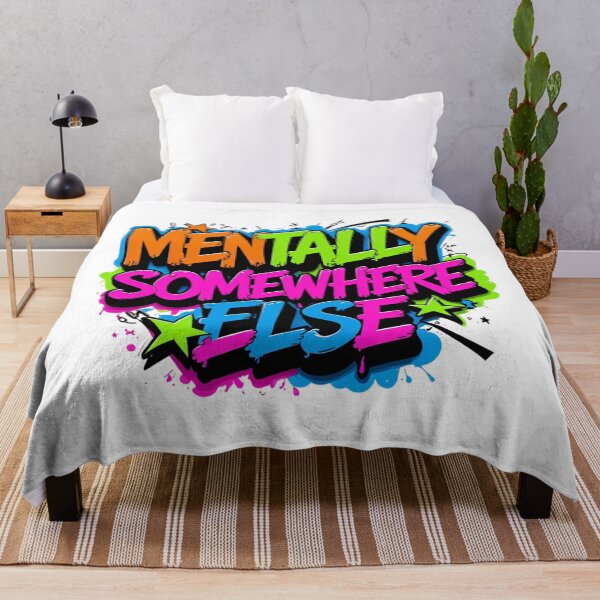 Item preview, Mentally Somewhere Else. Funny Introvert Quote Typography. Colorful Gen Z Meme Aesthetic Gift designed and sold by Aarvya Fashion Club ( A.F.C ).