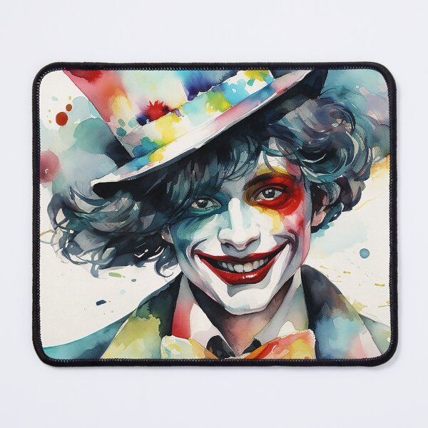 Item preview, Painted Smiles - A Smiling, Colorful Clown - Adult Art - Watercolor Art designed and sold by CastleBySea.