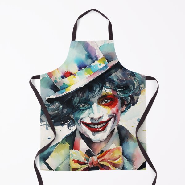 Item preview, Painted Smiles - A Smiling, Colorful Clown - Adult Art - Watercolor Art designed and sold by CastleBySea.