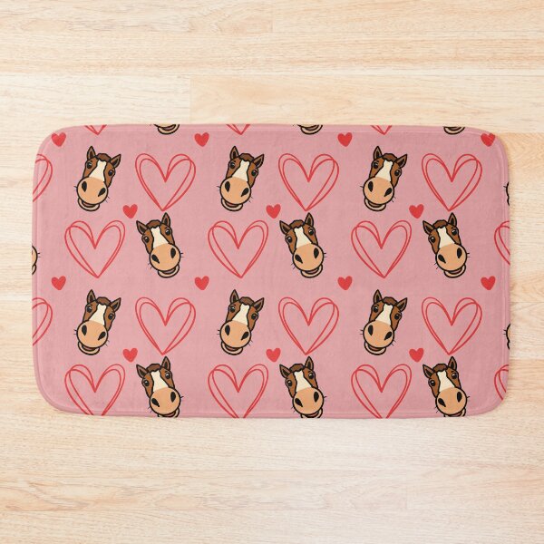 Item preview, Horse Hearts Pink Pattern designed and sold by CI Creative Design LLC.