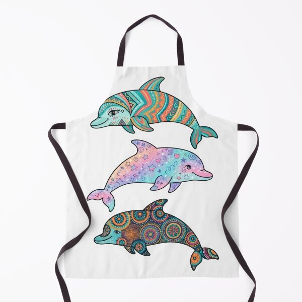Item preview, Psychedelic Ocean Animals Cute Dolphin designed and sold by yanderedev.
