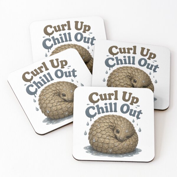 Item preview, Pangolin Curl Up Chill Out designed and sold by clarkfraser.
