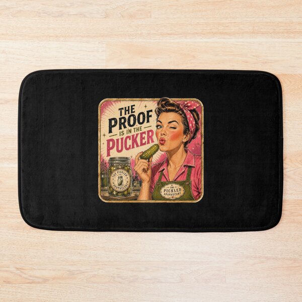 Item preview, The Proof is in the Pucker |   Funny Retro Pickle Sticker designed and sold by Imagine Ink Design Studio.
