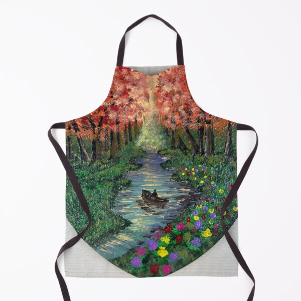 Item preview, Handmade artwork | orange trees and river  designed and sold by tomahart-.
