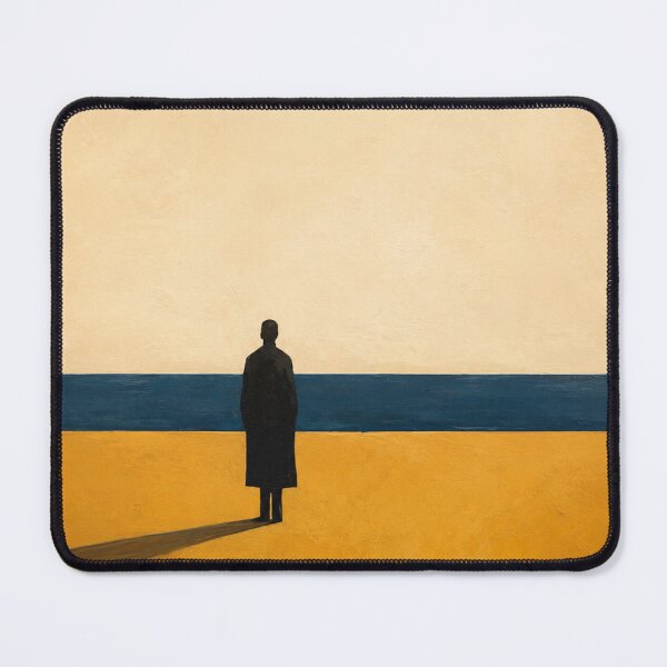 Item preview, Toward the Horizon – Minimalist Lone Figure Abstract Landscape designed and sold by Moodzu.
