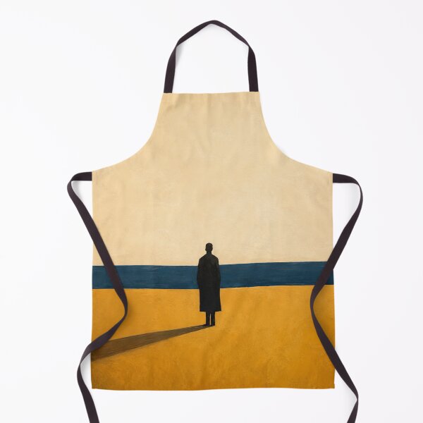 Item preview, Toward the Horizon – Minimalist Lone Figure Abstract Landscape designed and sold by Moodzu.
