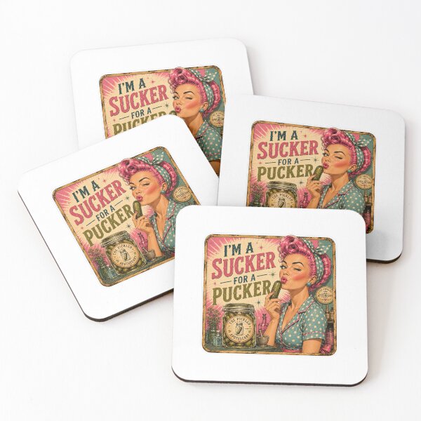 Item preview, I'm a Sucker for a Pucker |   Funny Retro Pickle Sticker designed and sold by Imagine Ink Design Studio.