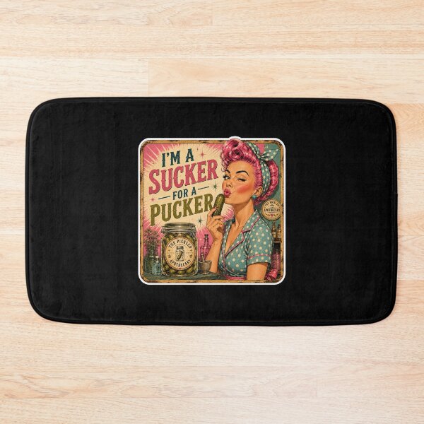 Item preview, I'm a Sucker for a Pucker |   Funny Retro Pickle Sticker designed and sold by Imagine Ink Design Studio.