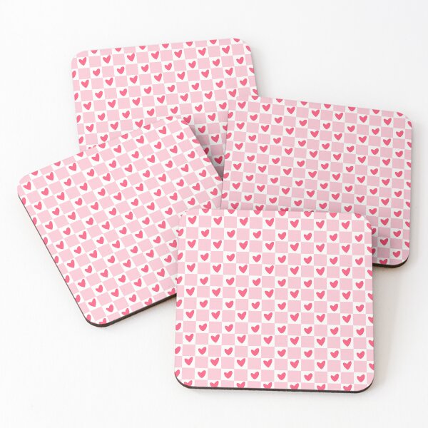 Item preview, Pink Heart Checked Pattern designed and sold by RebelCatStudios(RCS).