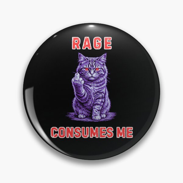 Item preview, Rage Consumes Me Middle Finger Cat designed and sold by WoodburyLake.