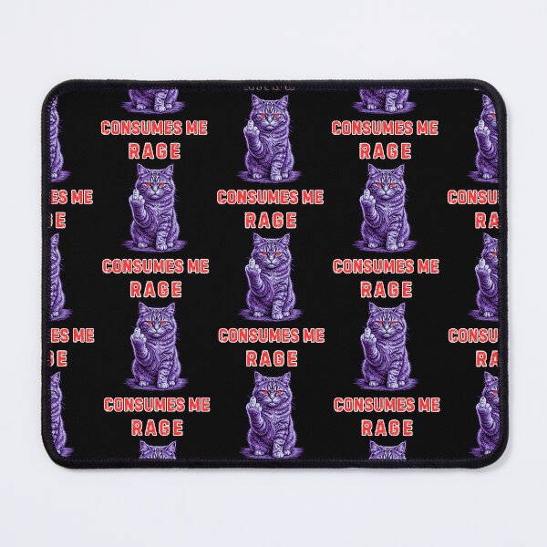 Item preview, Rage Consumes Me Middle Finger Cat designed and sold by WoodburyLake.