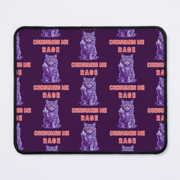 Item preview, Rage Consumes Me Middle Finger Cat designed and sold by WoodburyLake.