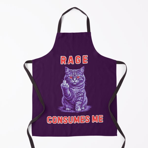 Item preview, Rage Consumes Me Middle Finger Cat designed and sold by WoodburyLake.