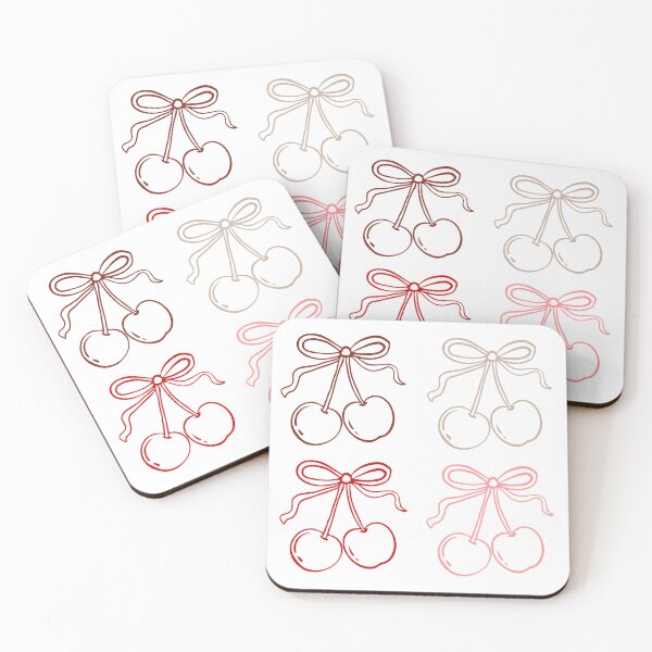 Item preview, Cherry Bow Sticker Pack | Cute Coquette Cherries & Ribbon Aesthetic Stickers designed and sold by InfiniteSticker.