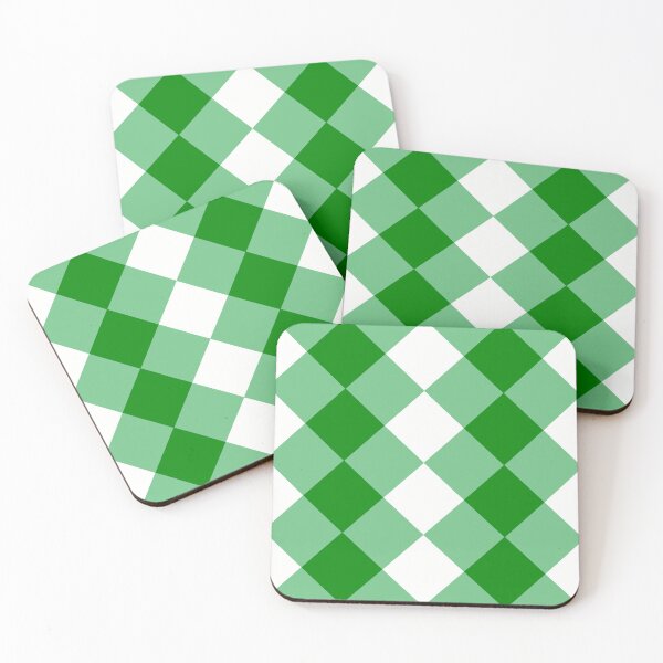 Item preview, Green Diamond Checkered Pattern designed and sold by RebelCatStudios(RCS).