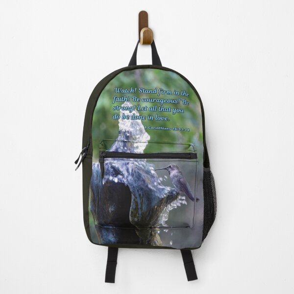 Item preview, 1 Corinthians 16:13-14 Watch Stand Firm - Hummingbird Photograph designed and sold by InsprtnlArtbyDP.