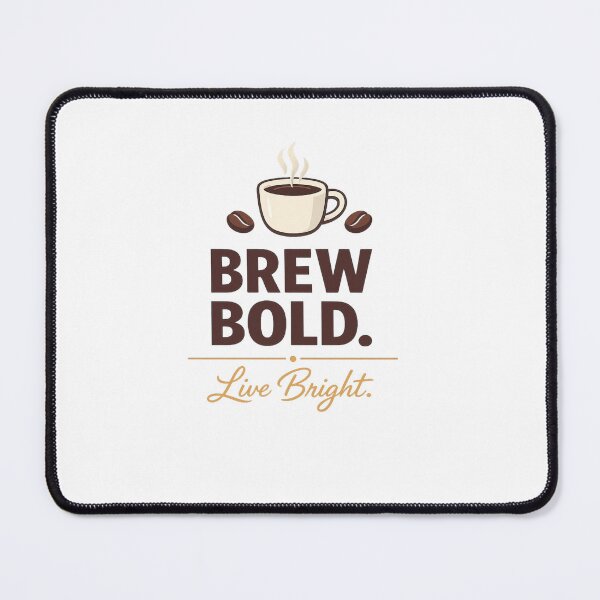 Item preview, Brew Bold Live Bright Coffee Lover Minimalist Typography Design designed and sold by BurnekSupreme.