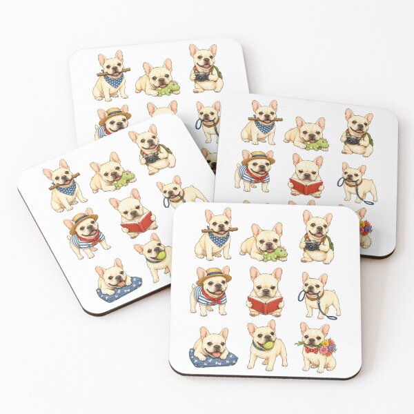 Item preview, Cute French Bulldog Activity Mascot Grid designed and sold by ElcastDesigns.