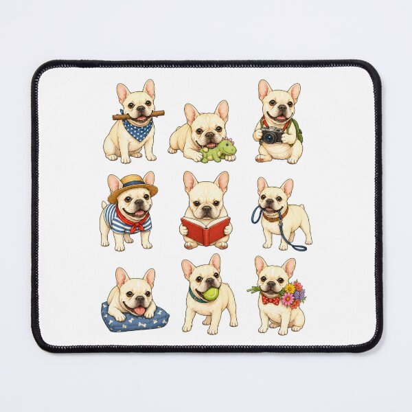 Item preview, Cute French Bulldog Activity Mascot Grid designed and sold by ElcastDesigns.