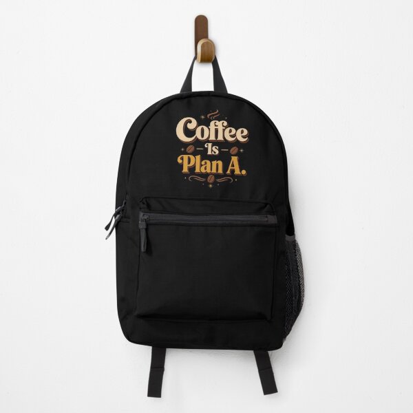 Item preview, Coffee Is Plan A. | Funny Retro Coffee Typography Design designed and sold by Irene Catchmind.
