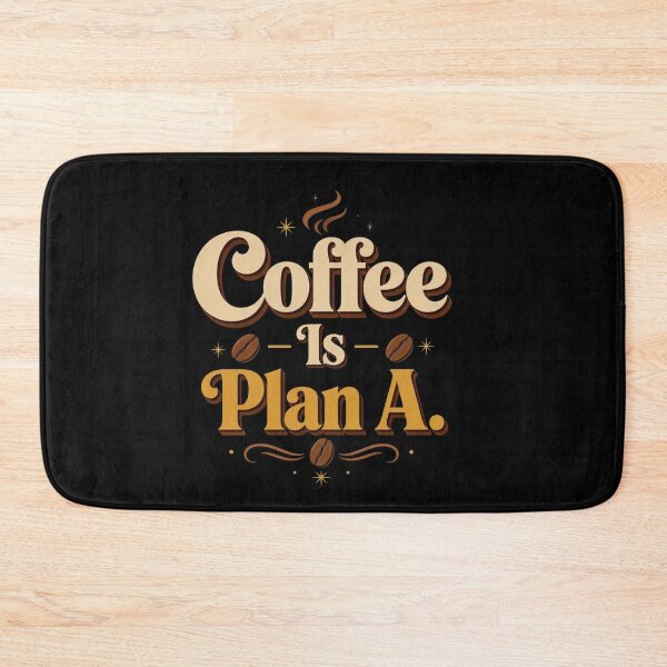 Item preview, Coffee Is Plan A. | Funny Retro Coffee Typography Design designed and sold by Irene Catchmind.