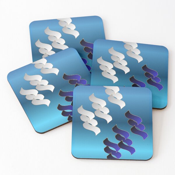 Item preview, Azure Passage – Aqua Blue Sapphire and Silver Geometric Abstract designed and sold by Dee Tirang.