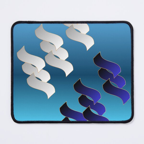 Item preview, Azure Passage – Aqua Blue Sapphire and Silver Geometric Abstract designed and sold by Dee Tirang.