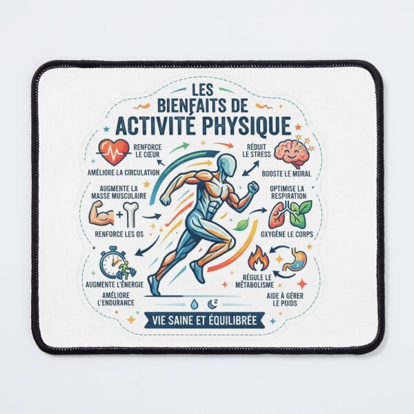 Item preview, Infographie des Bienfaits de l'Activité Physique - Santé et Fitness designed and sold by NinaCreator.