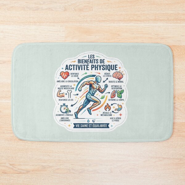 Aperçu de l'œuvre Infographie des Bienfaits de l'Activité Physique - Santé et Fitness créée et vendue par NinaCreator.