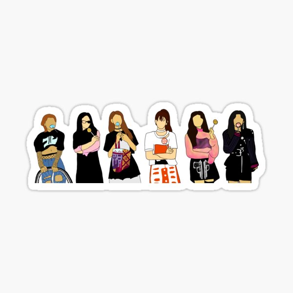 60pcs (G) I-DLE Stickers Kpop Singer Stickers for Girls Laptops,Cute Aesthetic Cartoon Vinyl Stickers Cool Trendy Waterprooof Decals for Water