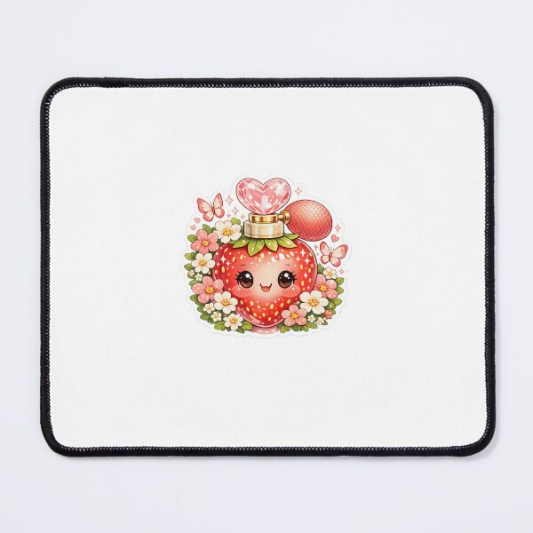 Item preview, Strawberry Perfume Sticker Kawaii Floral Beauty Aesthetic for Soft Girl Collectors designed and sold by CutePrintCorner.