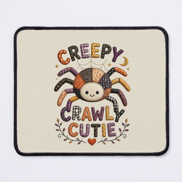 Item preview, Creepy Crawly Cutie Patchwork Spider Halloween Design designed and sold by Panom Suavichien.