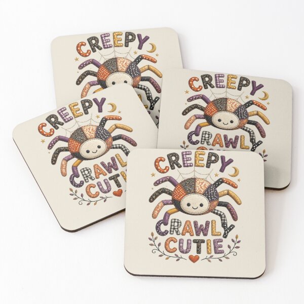 Item preview, Creepy Crawly Cutie Patchwork Spider Halloween Design designed and sold by Panom Suavichien.