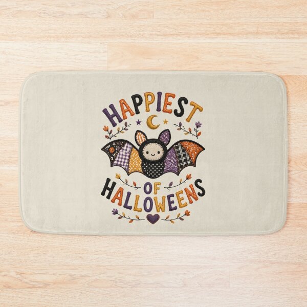 Item preview, Happiest Of Halloweens Cute Patchwork Bat Design designed and sold by Panom Suavichien.