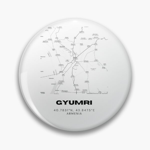 Item preview, Gyumri Armenia Minimalist City Map with Coordinates | Black and White Street Map Art Print designed and sold by RM-Journey.