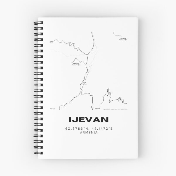 Item preview, Ijevan Armenia Minimalist City Map with Coordinates | Black and White Street Map Art Print designed and sold by RM-Journey.